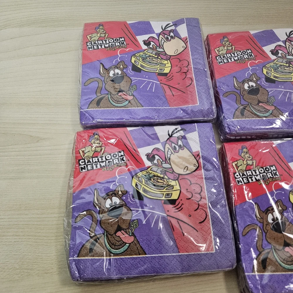 VTG NOS Lot (7) Cartoon Network Wacky Racing DesignWare Party Napkins 16ct